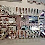 Akustik White Small Silver Model Beyaz Şeffaf Renk Modern Ayna-1