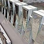 Akustik White Small Silver Model Beyaz Şeffaf Renk Modern Ayna-15