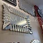Akustik White Small Silver Model Beyaz Şeffaf Renk Modern Ayna-6