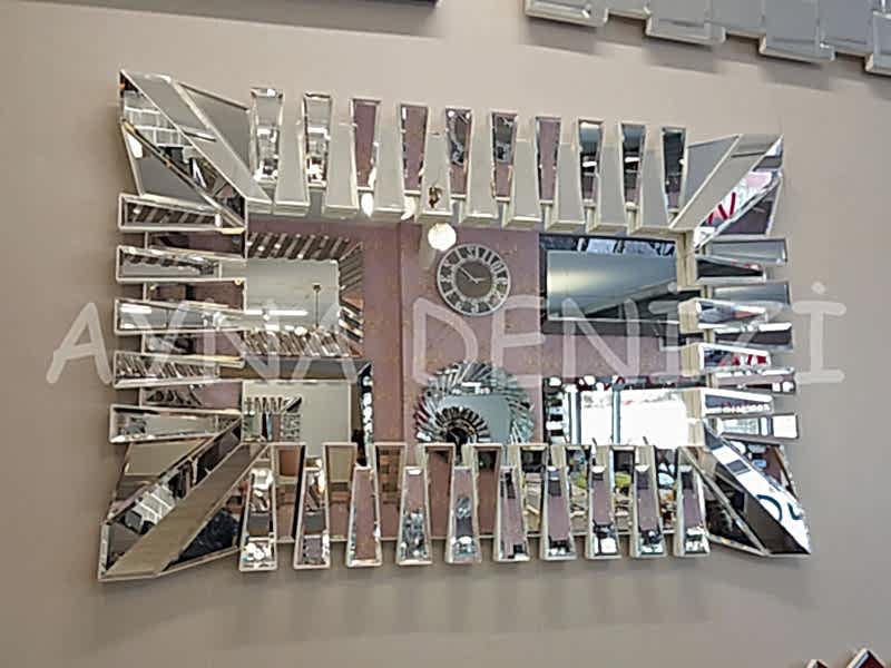 Akustik White Small Silver Model Beyaz Şeffaf Renk Modern Ayna
