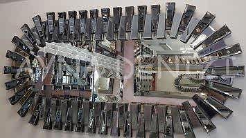 Güneş Piyano Black Smoked Model Siyah Füme Renk Modern Ayna