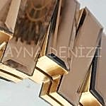 Güneş Golden Bronze Model Altın Bronz Renk Modern Ayna-12