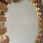 Güneş Golden Bronze Model Altın Bronz Renk Modern Ayna-22