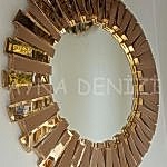 Güneş Golden Bronze Model Altın Bronz Renk Modern Ayna-6