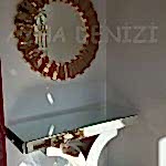 Güneş Golden Bronze Model Altın Bronz Renk Modern Ayna-7