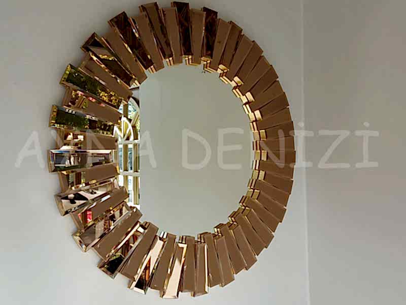 Güneş Golden Bronze Model Altın Bronz Renk Modern Ayna