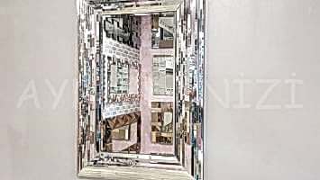 Çizgi Small Silver Model Modern Ayna