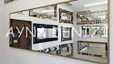 Royal Elegant Model Gold Altın Renk Metal Çerçeveli Dekoratif Ayna