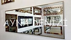 Royal Elegant Model Silver Gümüş Renk Metal Çerçeveli Dekoratif Ayna