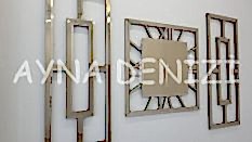 Generic Time Bronze Model Üçlü Set Aynalı Saatli Niş Takımı
