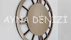 Future Bronze Model Bronz Renk Dekoratif Aynalı Duvar Saati