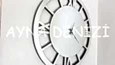Future Silver Model Gümüş Renk Dekoratif Aynalı Duvar Saati