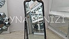 Princess Black Gold Model Siyah Altın Renk Ayaklı Boy Aynası