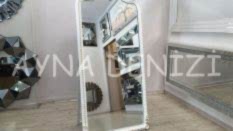 Princess White Gold Model Beyaz Altın Renk Ayaklı Boy Aynası