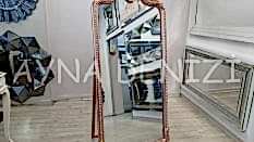 Princess Copper Gold Model Rose Gold Altın Renk Ayaklı Boy Aynası