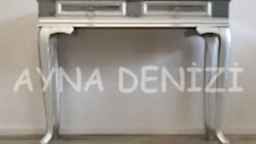 Single Silver Smoked Lükens Model Gümüş Renk Aynalı Dresuar